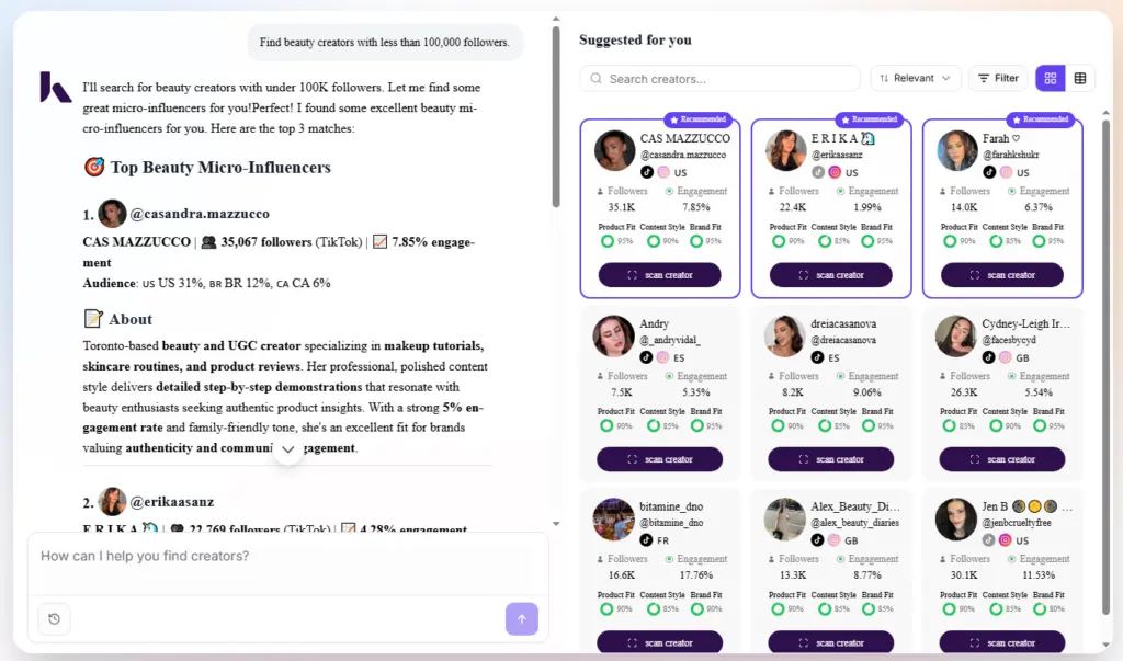 Kuli AI Influencer Platform process #2