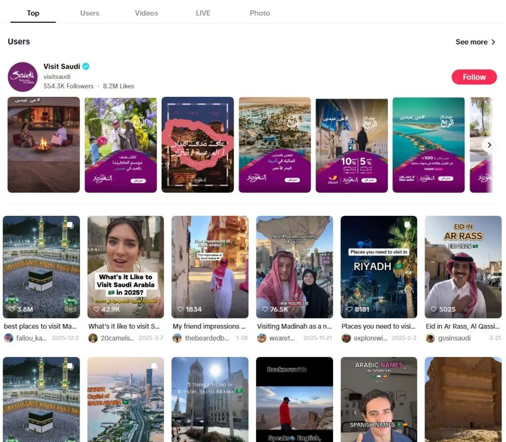 Visit Saudi Tourism Campaign