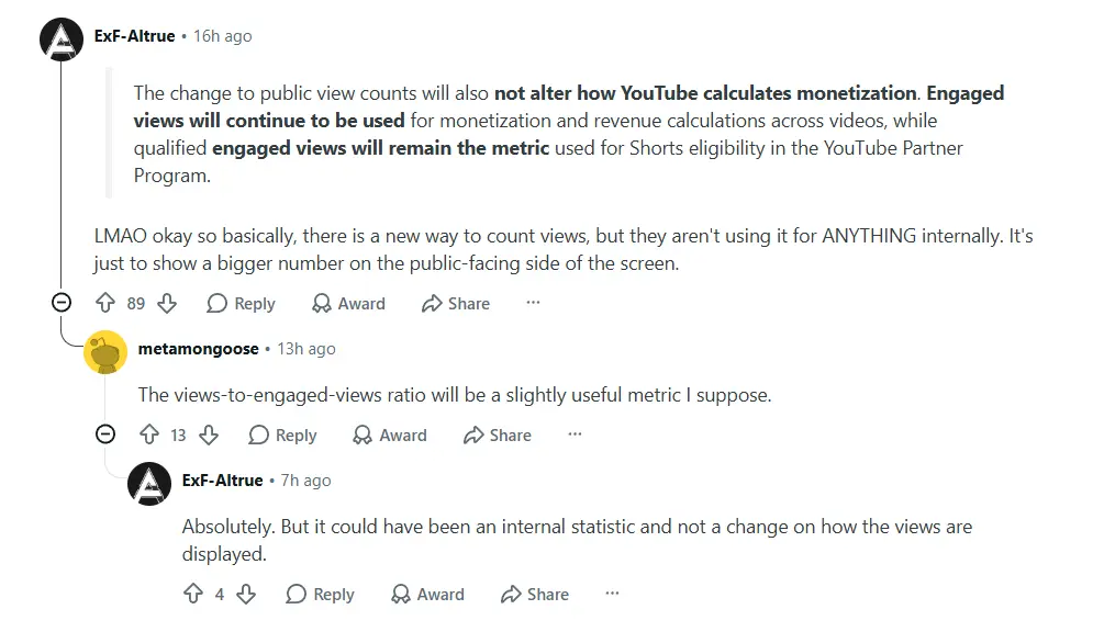 Reddit Comment 3