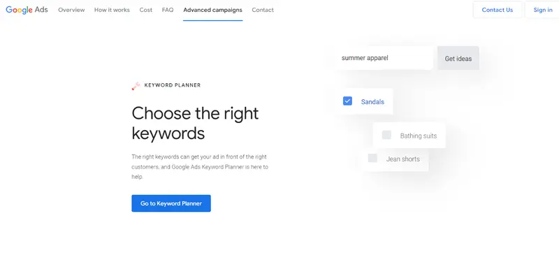 Google Keyword Planner