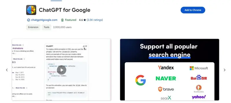 ChatGPT for Google