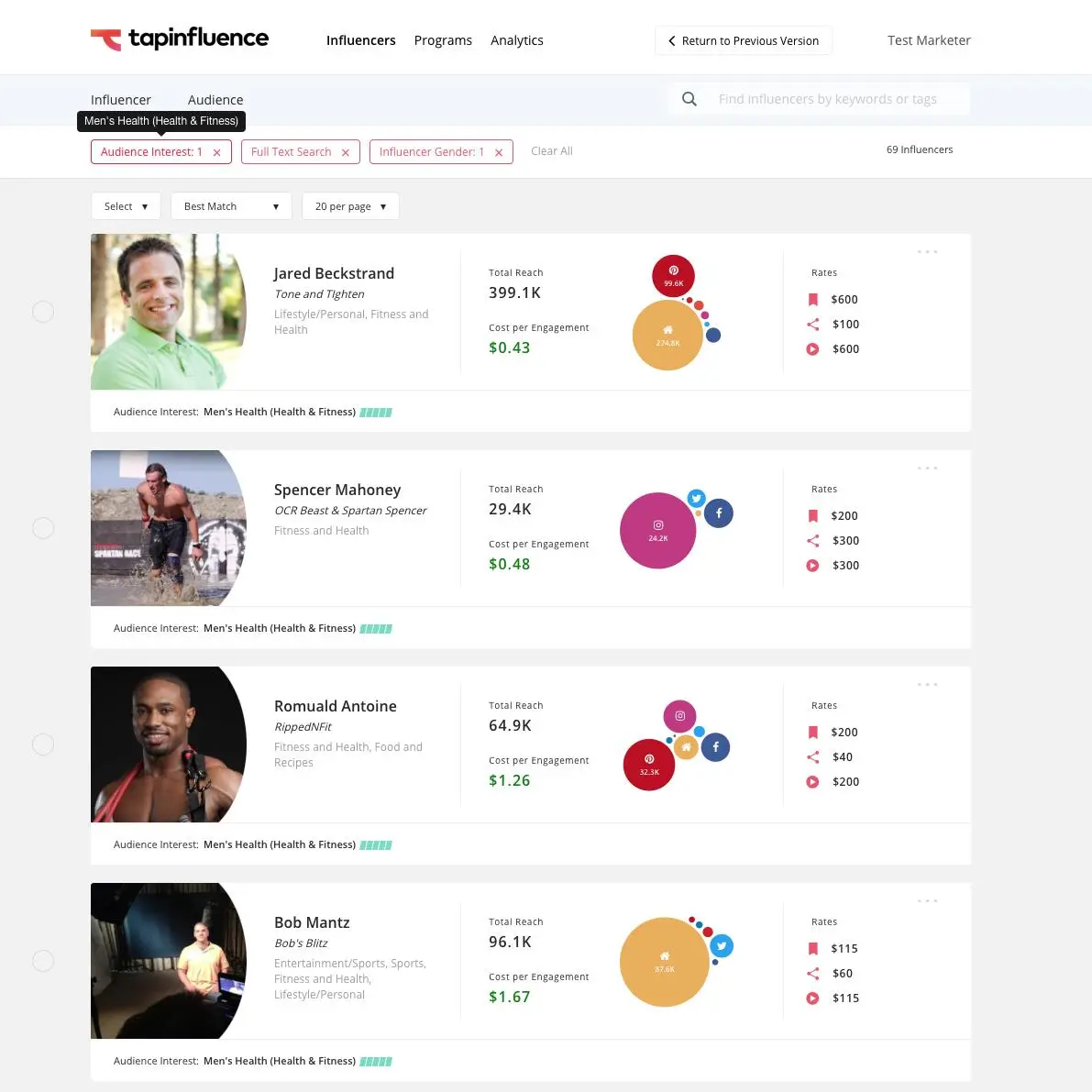 tapinfluence influencer marketing reviews