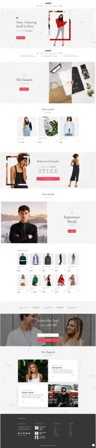 Jevelin is a powerful and popular WordPress template - Best eCommerce Website Templates