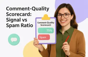 Comment-Quality Scorecard: Signal vs Spam Ratio