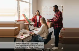 Holiday Shipping & Fulfillment Cutoffs Playbook for Social Teams