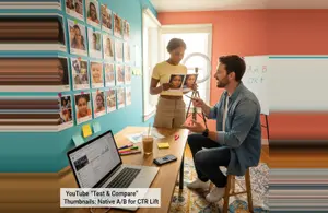 YouTube “Test & Compare” Thumbnails: Native A/B for CTR Lift