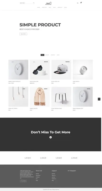 Haat is a sleek, beautifully designed eCommerce website template - Best eCommerce Website Templates