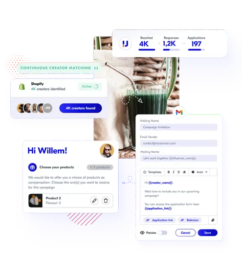 Upfluence campaign for fitness brand