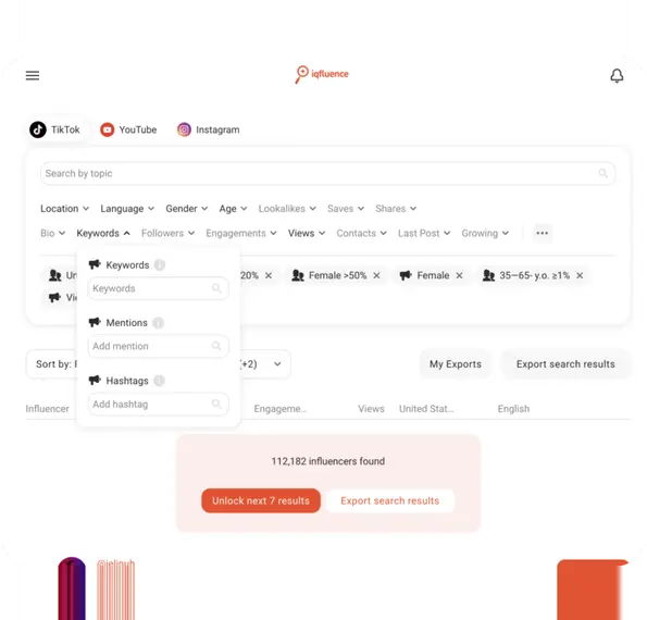 AI-driven influencer discovery tool