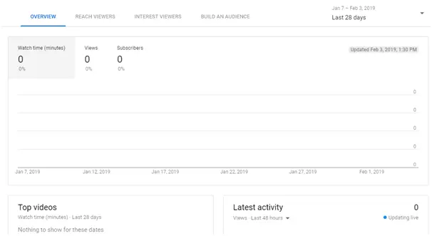 YouTube channel’s performance - YouTube Subscribers