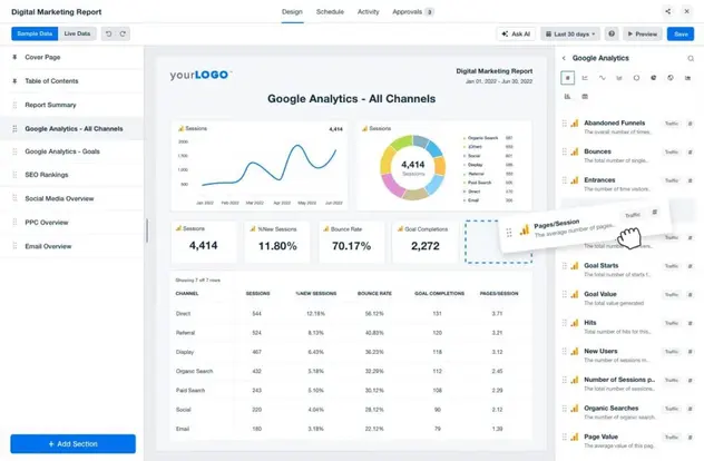 AgencyAnalytics reporting