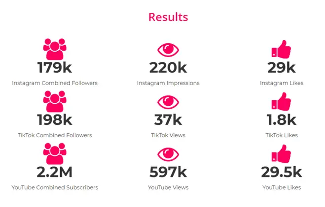 The Influencer Marketing Factory campaign result