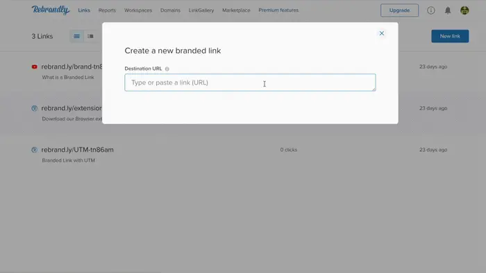 Rebrandly Link Tracking Tool