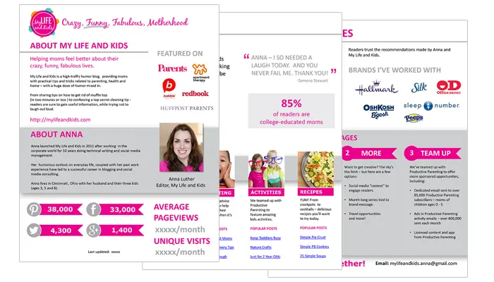 influencer media kit design