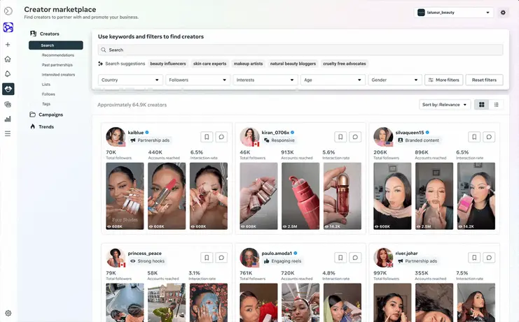 Meta Creator Marketplace API