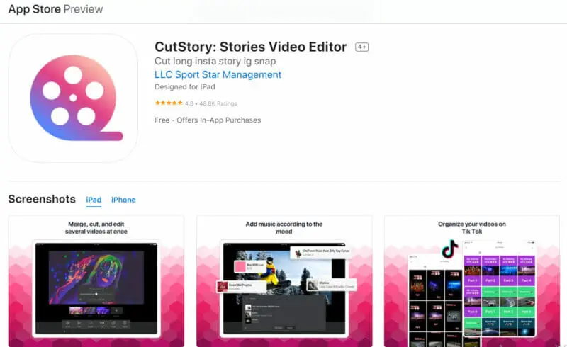 CutStory for Instagram Stories