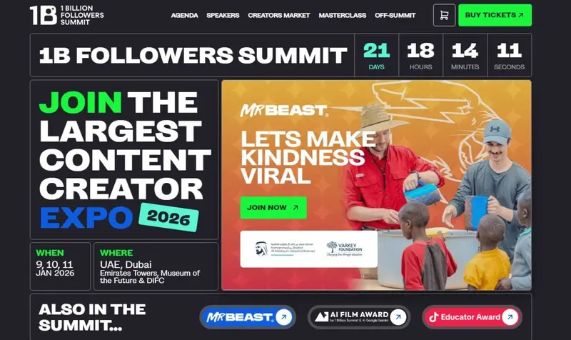 1 Billion Followers Summit 2026