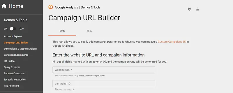 Google’s Campaign URL Builder