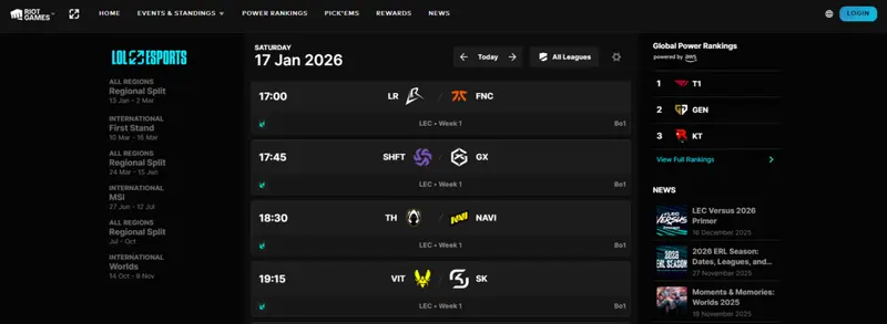 League of Legends International Circuit 2026