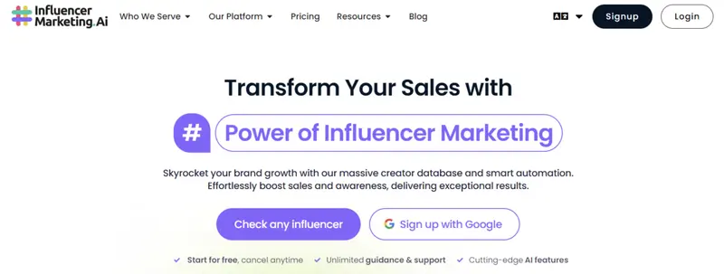 InfluencerMarketing.AI