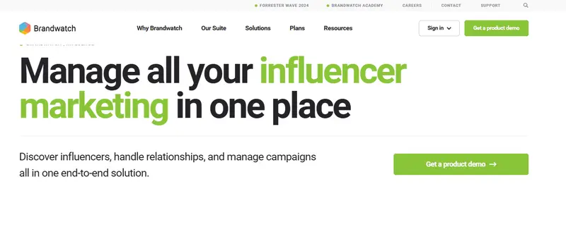 Brandwatch Influencer Marketing Software