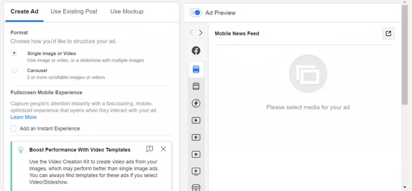 Facebook advertising