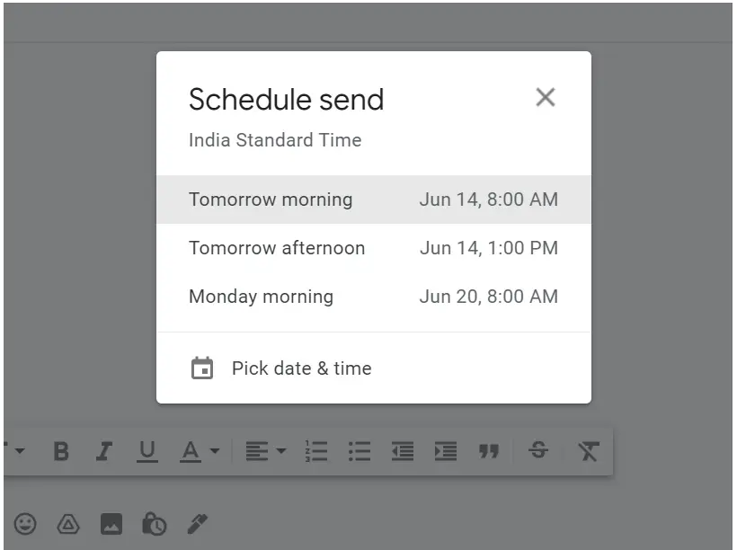 schedule email on gmail