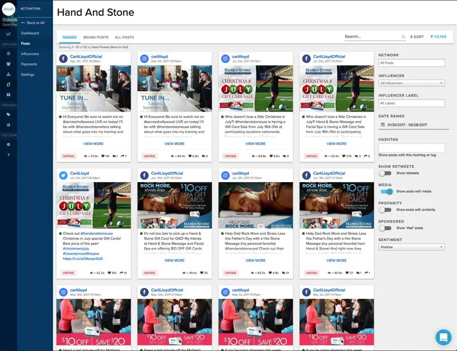 sideqik brand dashboard